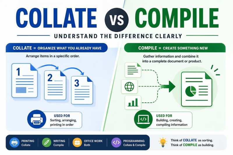 collate vs compile