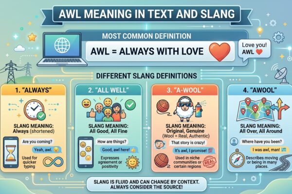 AWL meaning in text and its different slang definitions