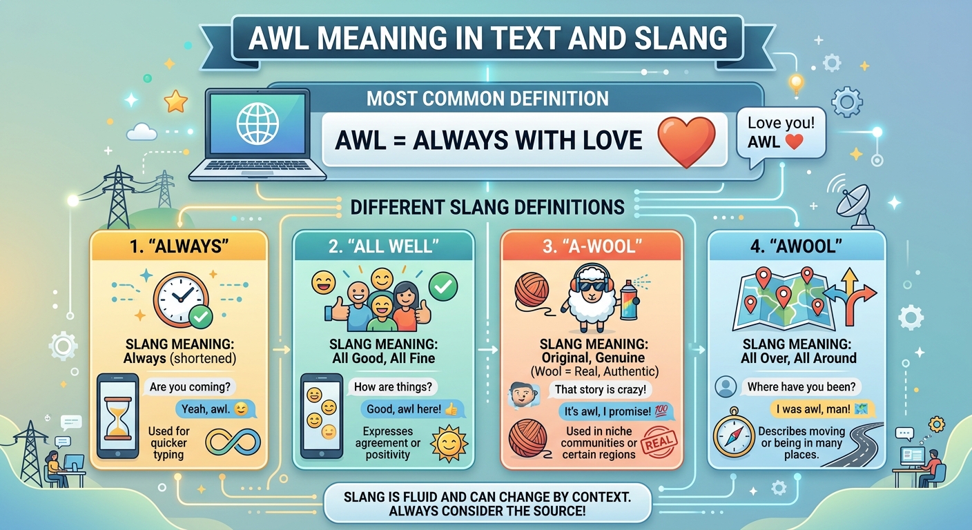 AWL meaning in text and its different slang definitions
