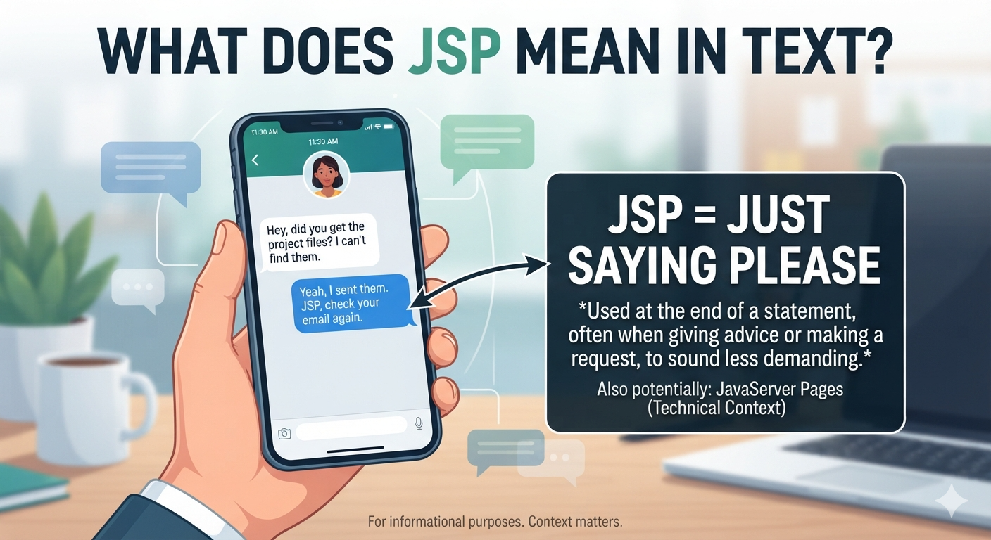 what does jsp mean in text